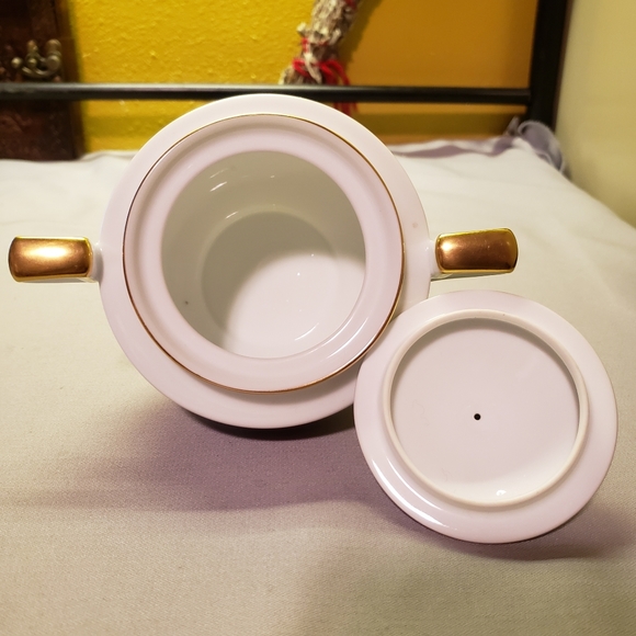 Vtg 1933- Sugar Bowl "Phyliss"  Noritake Roses Porcelain Heavy Gold Accents - Picture 5 of 13